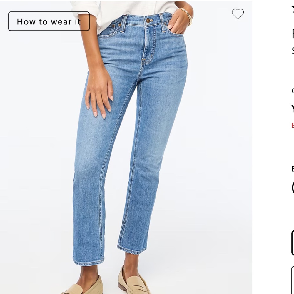 J. Crew Flare crop mid-rise jean Size 29 Med wash NWT